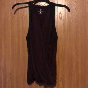 Plum & black lace tank by New York & Company.